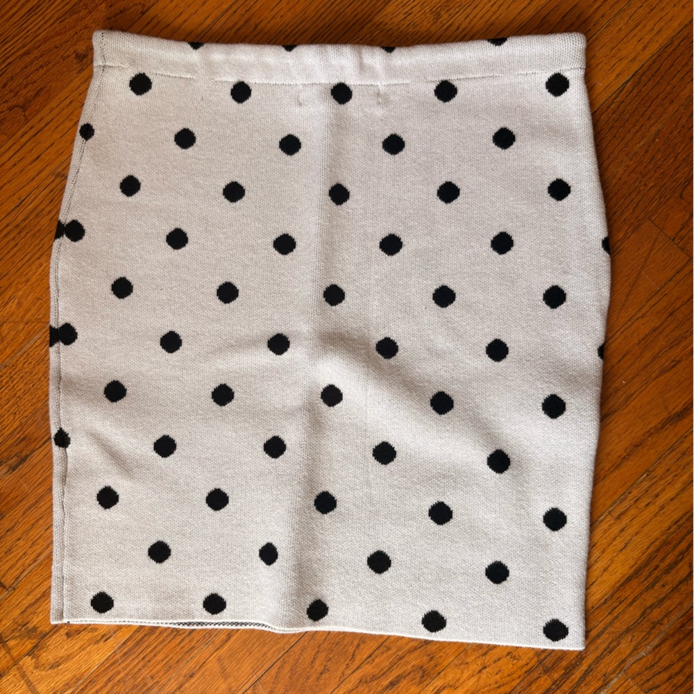 Urban Outfitters Black and White Polka Dot Knit skirt